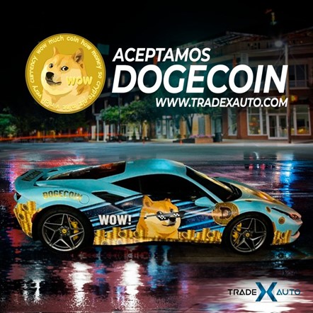 Compra tu auto con Dogecoin este 2021 con Tradex Auto