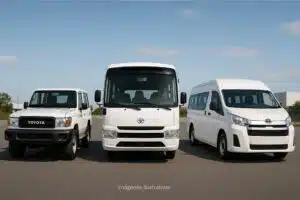 Toyota Coaster, Hiace o Serie 78 vehículos comerciales confiables y duraderos